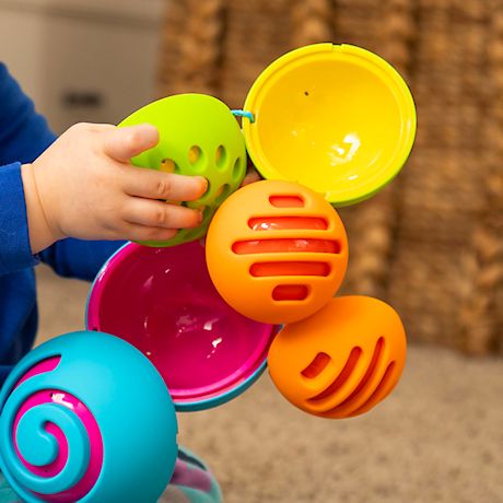 Fat Brain Oombee Bundle Set - Nesting Ball and Cube Sorter Combo 2 PC Baby Toy Set, BPA Free